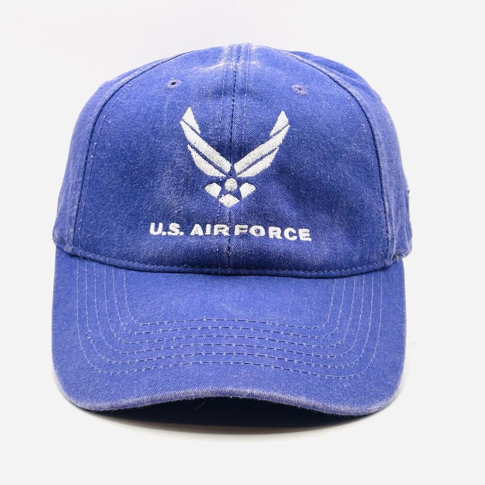 US Air Force Baseball Purple Hat Cap Logo Spellout Military